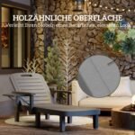 Medžio imitacijos lauko gultas su 5 padėčių reguliuojamu atlošu ir šoniniu staliuku – Paveikslėlis 7