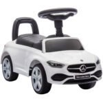 Mercedes-Benz C-Class vaikiška paspiriamoji mašinėlė su realiais garsais ir daiktadėže