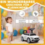 Mercedes-Benz C-Class vaikiška paspiriamoji mašinėlė su realiais garsais ir daiktadėže