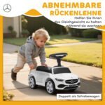 Mercedes-Benz C-Class vaikiška paspiriamoji mašinėlė su realiais garsais ir daiktadėže