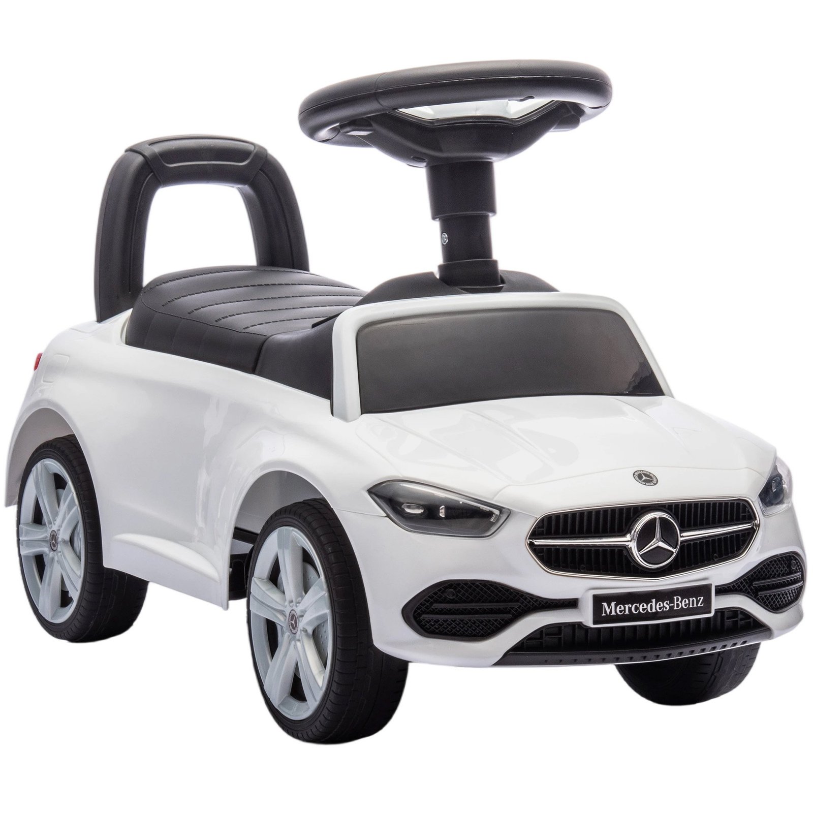 Mercedes-Benz C-Class vaikiška paspiriamoji mašinėlė su realiais garsais ir daiktadėže Mercedes-Benz C-Class vaikiška paspiriamoji mašinėlė su realiais garsais ir daiktadėže