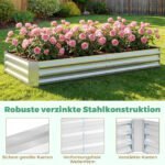 Metalinė pakelta lysvė su nuimamu mini šiltnamiu (Sidabrinė) – Paveikslėlis 3