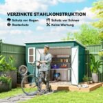 Metalinis sodo įrankių sandėliukas su langu ir plačiomis durimis – Paveikslėlis 4