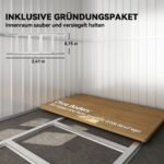 Metalinis sodo įrankių sandėliukas su langu ir plačiomis durimis – Paveikslėlis 5