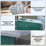 Metalinis sodo įrankių sandėliukas su langu ir plačiomis durimis – Paveikslėlis 8