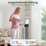 Mobilus 3 viename garinimo oro aušintuvas su 9 l vandens baku – Paveikslėlis 5