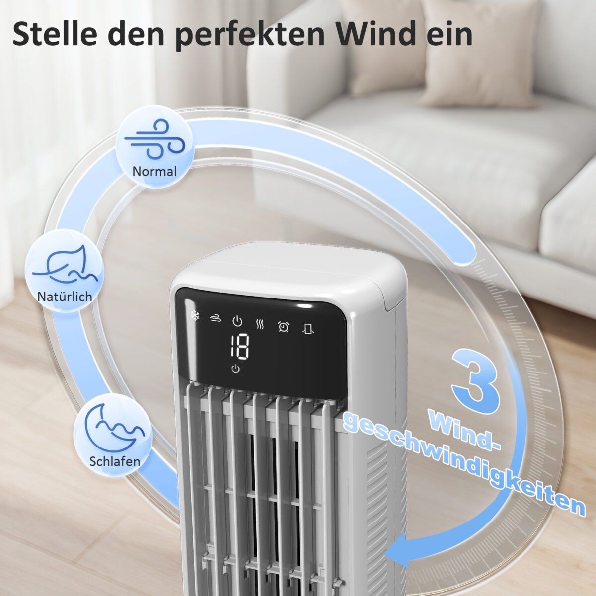 Mobilus 3 viename garinimo oro aušintuvas su 9 l vandens baku – Paveikslėlis 6