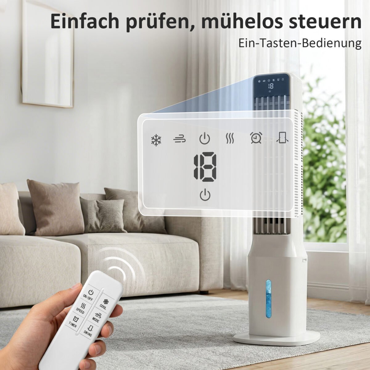 Mobilus 3 viename garinimo oro aušintuvas su 9 l vandens baku – Paveikslėlis 8