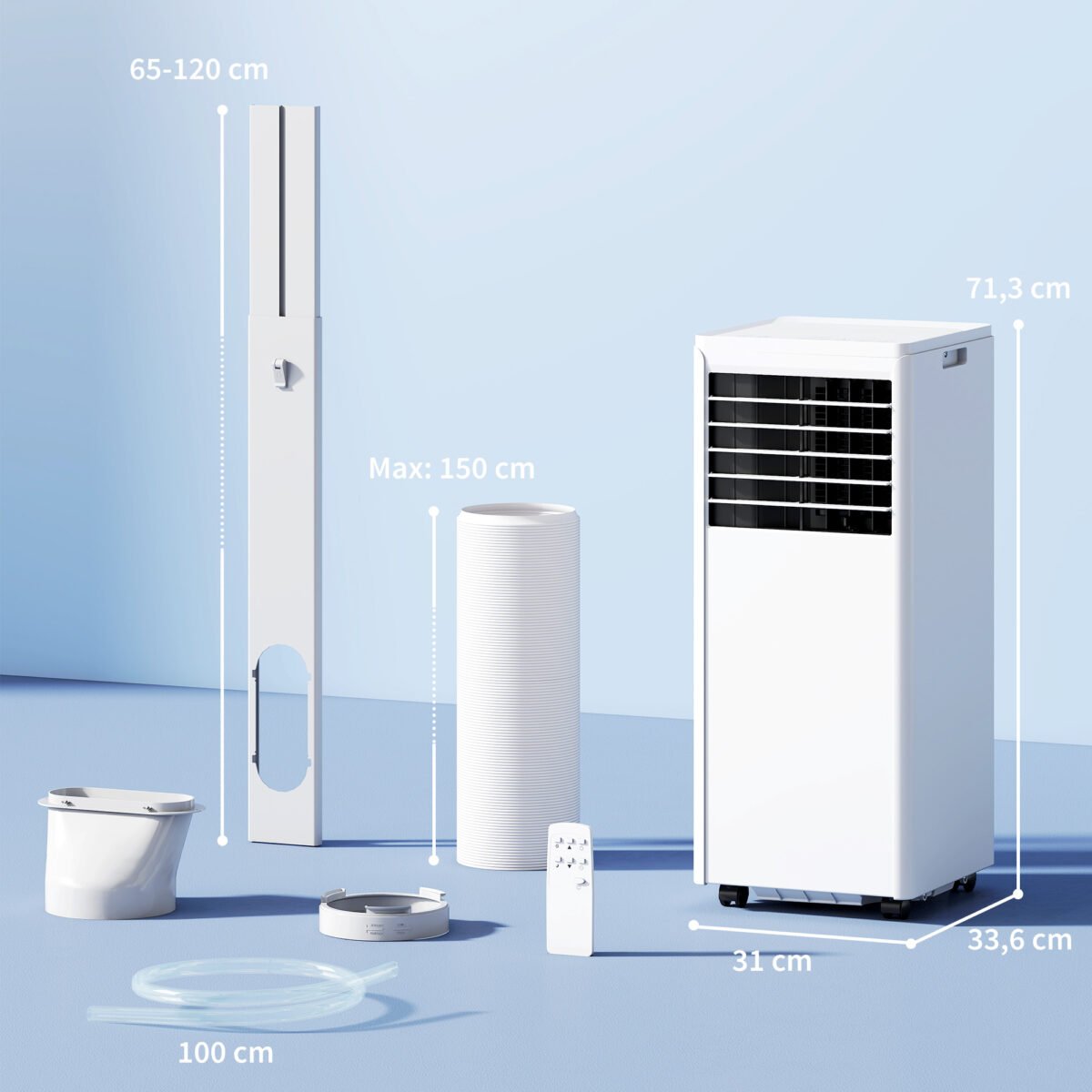 Mobilus 4 viename oro kondicionierius 9000 BTU – Paveikslėlis 3