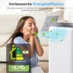Mobilus oro kondicionierius 12 000 BTU, su 5 funkcijomis, 24 val. laikmačiu ir nuotoliniu valdymu