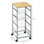 Mobilus universalus vežimėlis su 4 pakopomis ir ištraukiamais krepšiais – Paveikslėlis 3