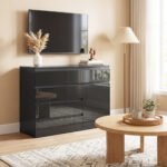 Modernus Sideboardas su 5 stalčiais ir švelnaus uždarymo durelėmis – Paveikslėlis 9