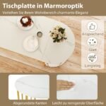 Modernus baro stalas su daiktadėže ir marmuro imitacijos stalviršiu (Balta)
