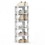 Modulinis 6 pakopų pastatomas batų stovas (Balta)