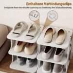 Modulinis 6 pakopų pastatomas batų stovas (Balta)