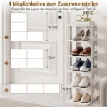 Modulinis 6 pakopų pastatomas batų stovas (Balta) – Paveikslėlis 3