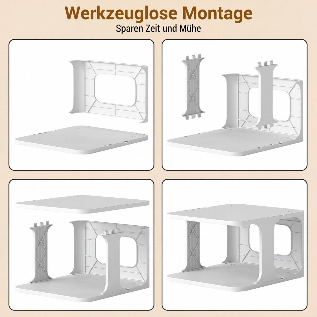 Modulinis 6 pakopų pastatomas batų stovas (Balta) – Paveikslėlis 4