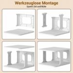 Modulinis 6 pakopų pastatomas batų stovas (Balta) – Paveikslėlis 4
