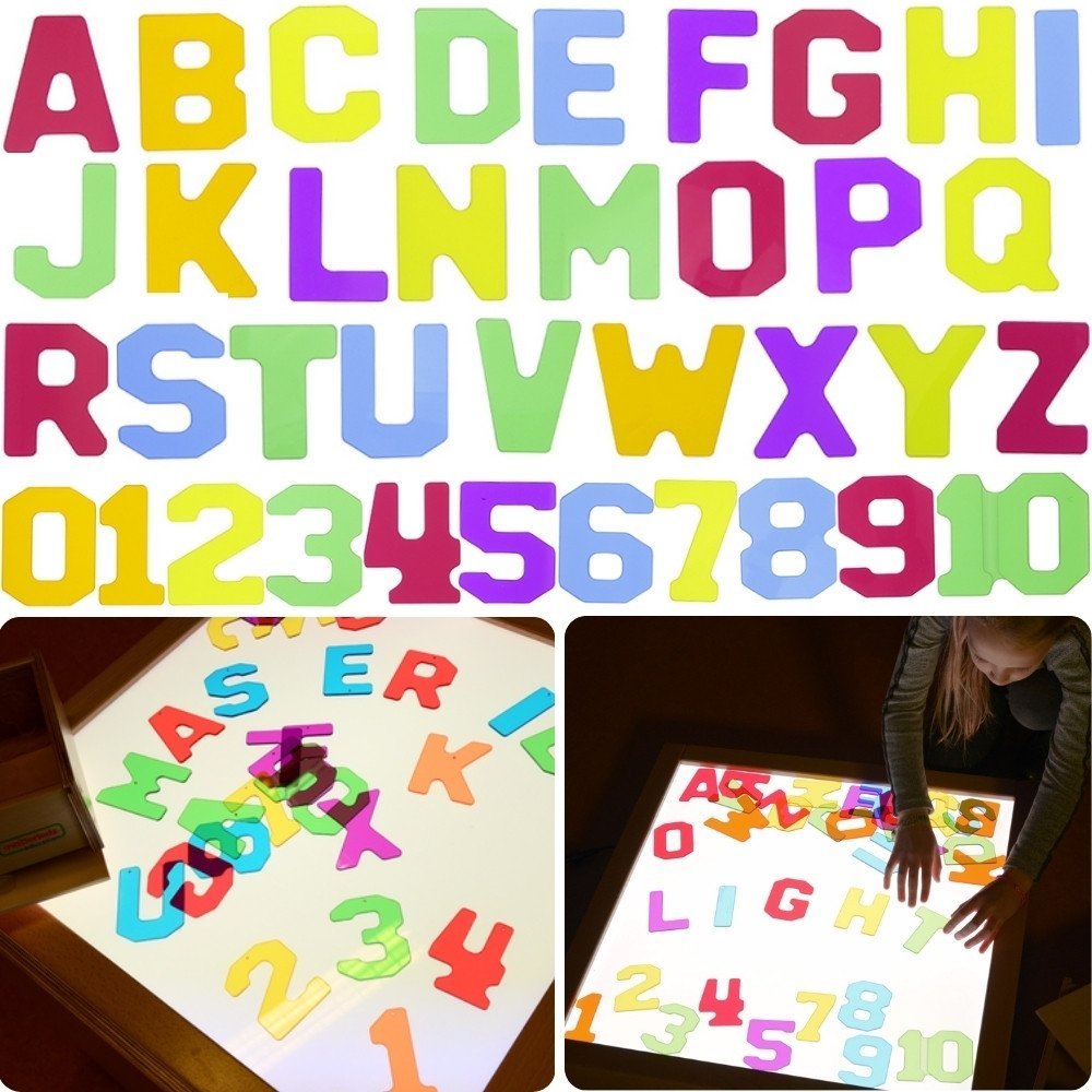 Montessori skaidrios raidės ir skaičiai