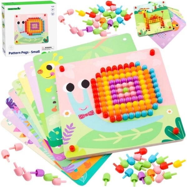 Mozaika su smeigtukais ir šablonais