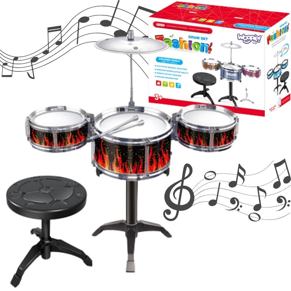 Muzikinis būgnų rinkinys su 3 būgnais Muzikinis būgnų rinkinys su 3 būgnais