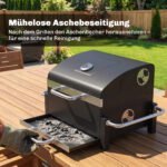 Nešiojamas anglinis grilis-rūkykla su tiksliu temperatūros valdymu – Paveikslėlis 8