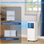 Nešiojamas oro kondicionierius 7000 BTU, 4-in-1 su vėsinimo, drėgmės surinkimo, ventiliavimo ir miego režimais – Paveikslėlis 8