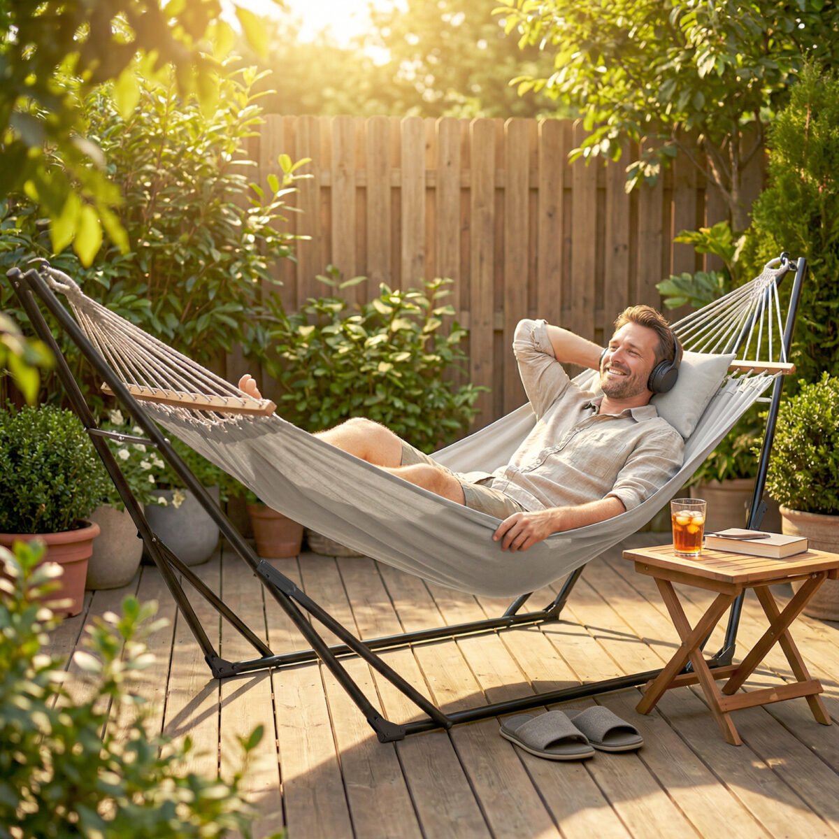 Nešiojamas reguliuojamo ilgio hamako stovas su transportavimo krepšiu – Paveikslėlis 2