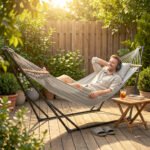 Nešiojamas reguliuojamo ilgio hamako stovas su transportavimo krepšiu – Paveikslėlis 2