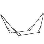 Nešiojamas reguliuojamo ilgio hamako stovas su transportavimo krepšiu