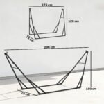 Nešiojamas reguliuojamo ilgio hamako stovas su transportavimo krepšiu – Paveikslėlis 3