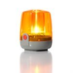 Oranžinis mirksintis švyturėlis minamam traktoriukui