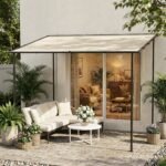 Oro sąlygoms atspari sieninė pergola su metaliniu rėmu