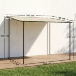 Oro sąlygoms atspari sieninė pergola su metaliniu rėmu