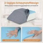 Ortopedinė putplastinė kojų pakėlimo pagalvė su skalbiamu užvalkalu (Pilka) – Paveikslėlis 4