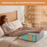 Ortopedinė putplastinė kojų pakėlimo pagalvė su skalbiamu užvalkalu (Pilka) – Paveikslėlis 5