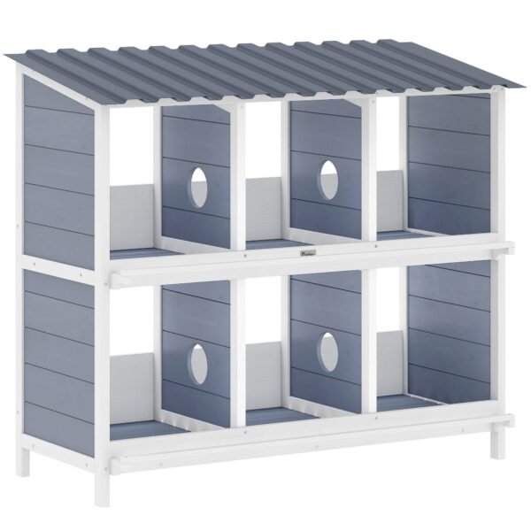 Pakeltas 6 skyrių vištidės lizdas
