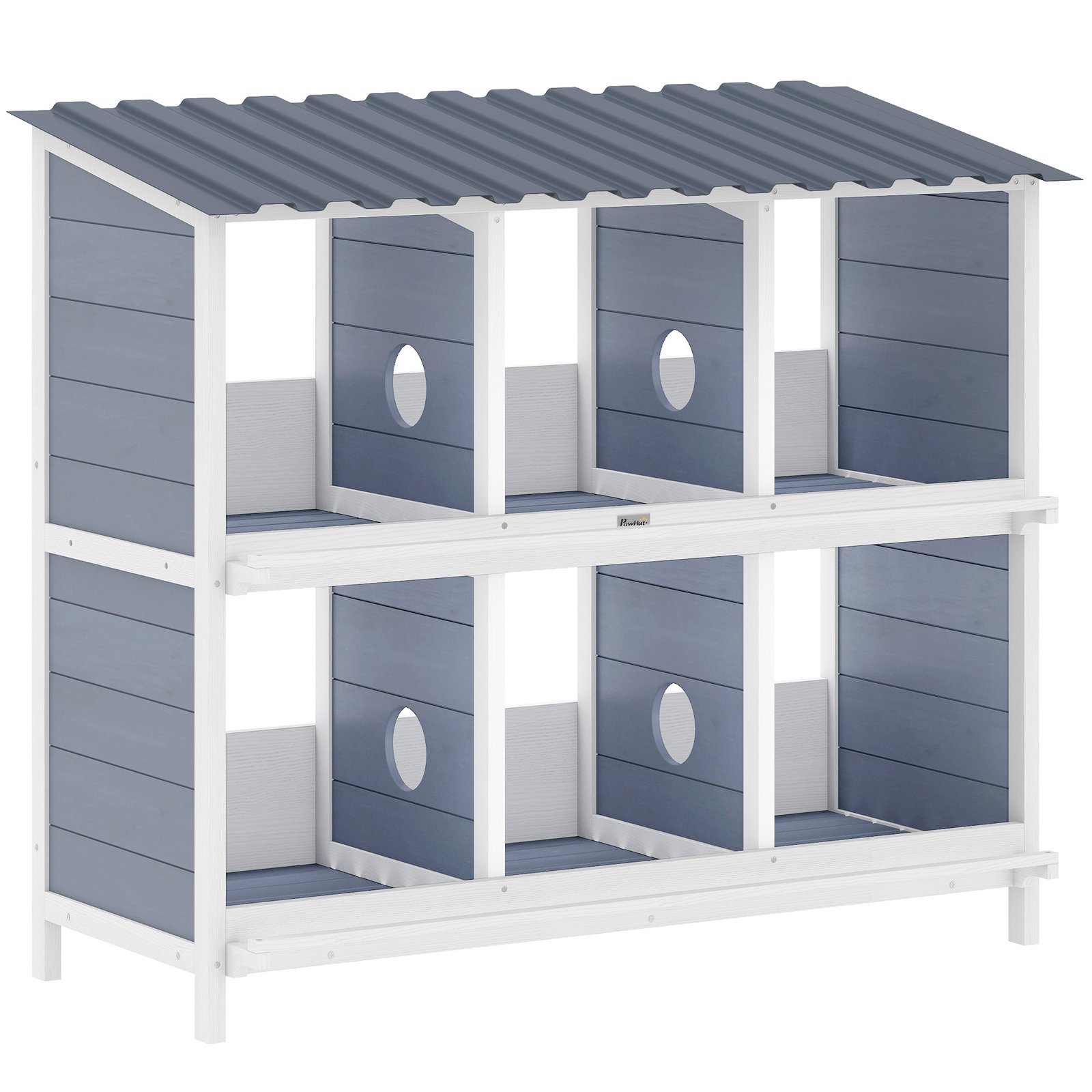 Pakeltas 6 skyrių vištidės lizdas