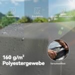 Palapinė-garažas 2,3 x 1,9 m, atspari vandeniui, su susukamomis durimis ir ventiliacija