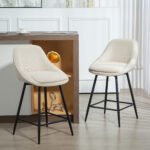 Paminkštintos kordinės baro kėdės su 360° pasukimu 2 vnt – Paveikslėlis 2