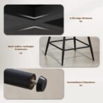 Paminkštintos kordinės baro kėdės su 360° pasukimu 2 vnt – Paveikslėlis 6