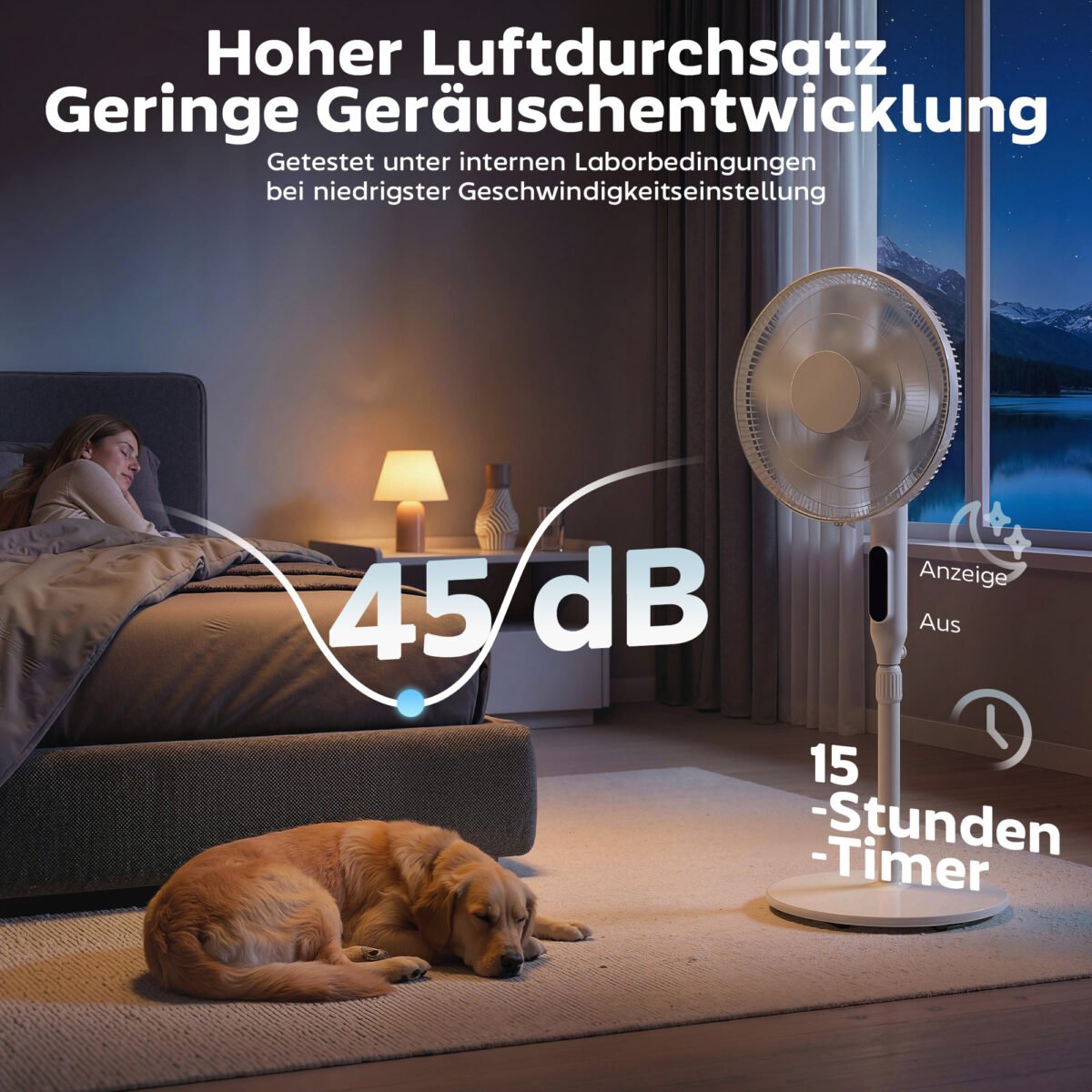 Pastatomas ventiliatorius su 15 valandų laikmačiu ir 85° osciliacija – Paveikslėlis 7