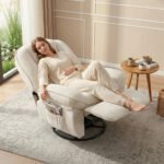 Pasukamas relaksacinis krėslas su supimu ir atlošimu – Paveikslėlis 2