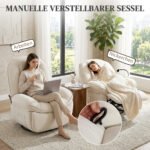 Pasukamas relaksacinis krėslas su supimu ir atlošimu – Paveikslėlis 4