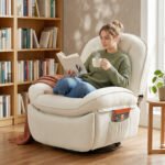 Pasukamas relaksacinis krėslas su supimu ir atlošimu – Paveikslėlis 9