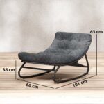 Patogus supamasis krėslas su storu paminkštinimu ir tinkline sėdyne – Paveikslėlis 3