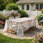 Patvarus vandeniui atsparus tentas 140g/m², 4x6 m, su sustiprintomis ąselėmis – Paveikslėlis 6