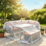 Patvarus vandeniui atsparus tentas 140g/m², 4x6 m, su sustiprintomis ąselėmis – Paveikslėlis 7