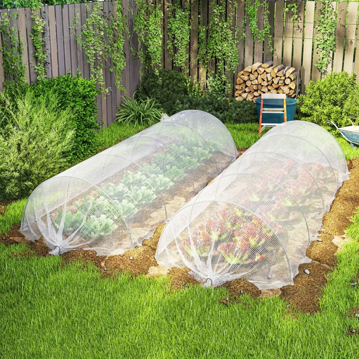 Patvarus vandeniui atsparus tentas 140g/m², 4x6 m, su sustiprintomis ąselėmis – Paveikslėlis 8