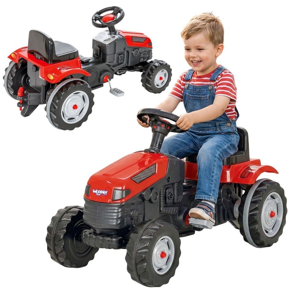 Pedalinis traktorius su tyliais ratais